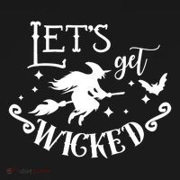 Lets Get Wicked Halloween Witch Funny Polo thumb 3