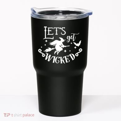 Lets Get Wicked Halloween Witch Funny Tumbler