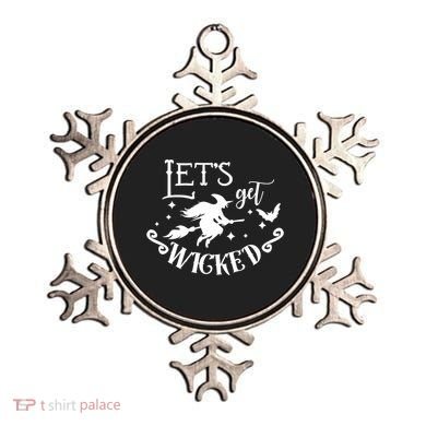 Lets Get Wicked Halloween Witch Funny Ornament