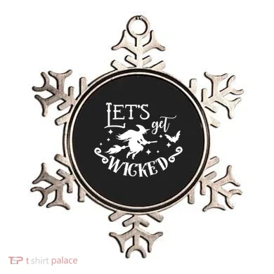 Lets Get Wicked Halloween Witch Funny Ornament