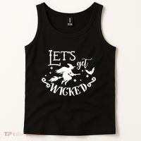 Lets Get Wicked Halloween Witch Funny Tank Top thumb 2