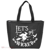 Lets Get Wicked Halloween Witch Funny Tote Bag thumb 0