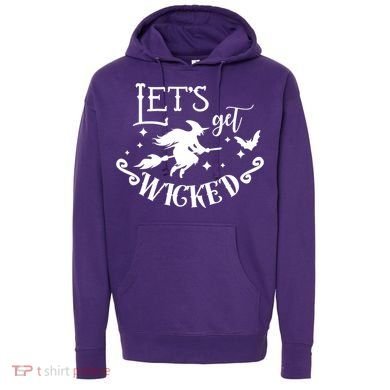 Lets Get Wicked Halloween Witch Funny Hoodie