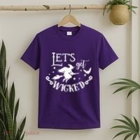 Lets Get Wicked Halloween Witch Funny T-Shirt thumb 2