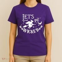 Lets Get Wicked Halloween Witch Funny T-Shirt thumb 4