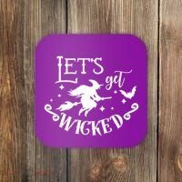 Lets Get Wicked Halloween Witch Funny Coaster thumb 0
