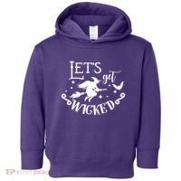 Lets Get Wicked Halloween Witch Funny Toddler Hoodie thumb 0