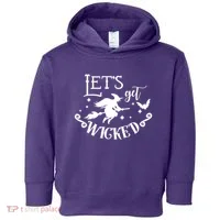 Lets Get Wicked Halloween Witch Funny Toddler Hoodie thumb 0