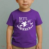 Lets Get Wicked Halloween Witch Funny Toddler T-Shirt thumb 2