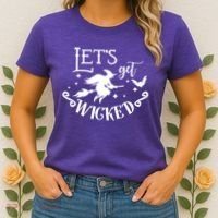Lets Get Wicked Halloween Witch Funny Women's T-Shirt thumb 2