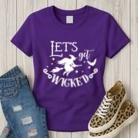 Lets Get Wicked Halloween Witch Funny Women's T-Shirt thumb 3