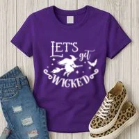 Lets Get Wicked Halloween Witch Funny Women's T-Shirt thumb 3