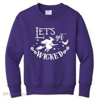 Lets Get Wicked Halloween Witch Funny Kids Sweatshirt thumb 0