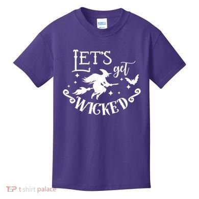 Lets Get Wicked Halloween Witch Funny Kids T-Shirt