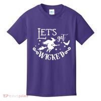 Lets Get Wicked Halloween Witch Funny Kids T-Shirt thumb 0