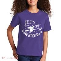 Lets Get Wicked Halloween Witch Funny Kids T-Shirt thumb 2