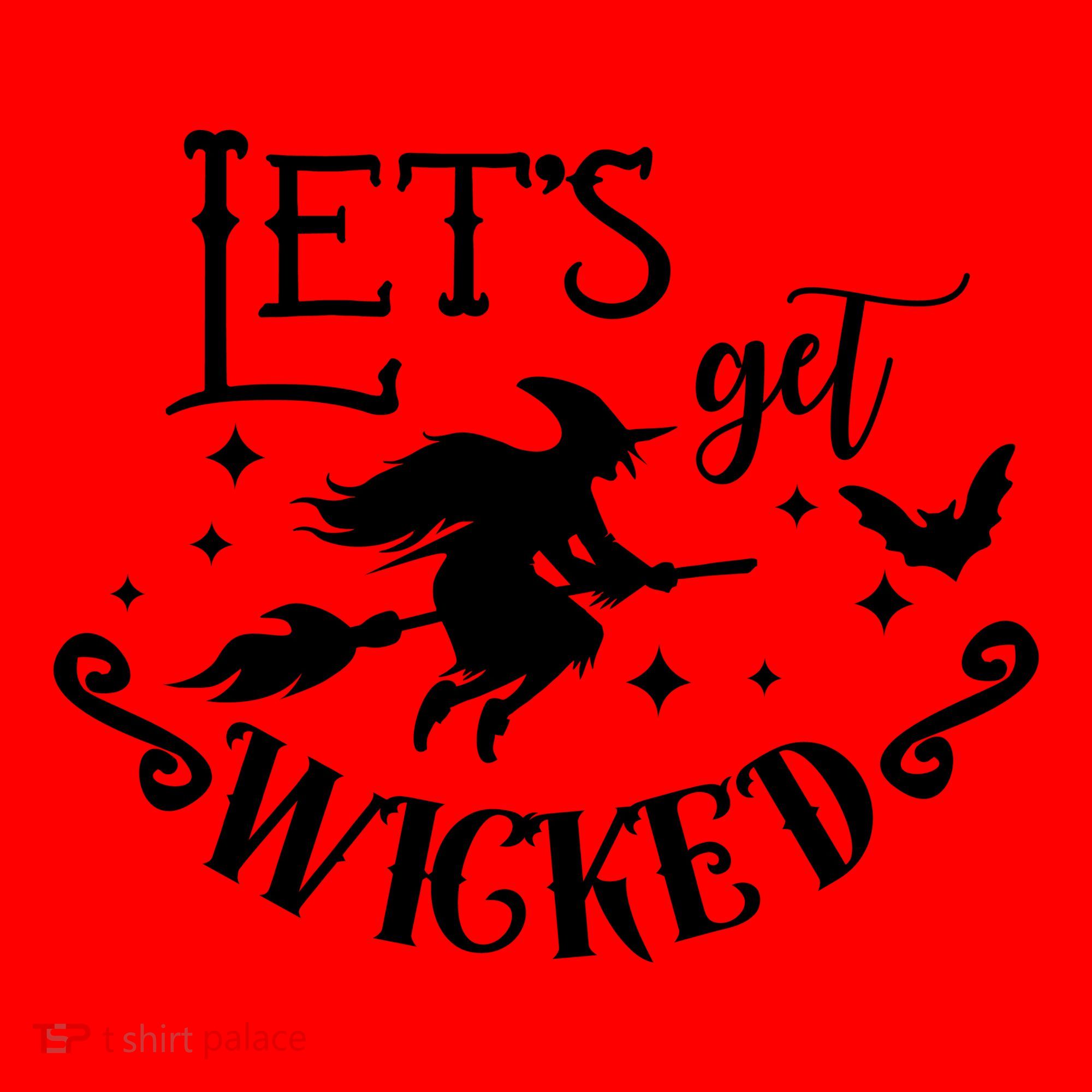 Lets Get Wicked Halloween Witch Funny Santa Hat