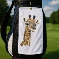 Love Giraffes Wo Giraffe Lovers Golf Towel thumb 2