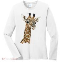 Love Giraffes Wo Giraffe Lovers Women's Long Sleeve Shirt thumb 0