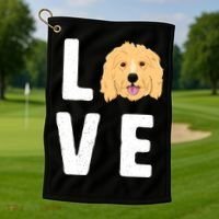 Love Goldendoodles Wo Dog Puppy Doodle Golf Towel thumb 1