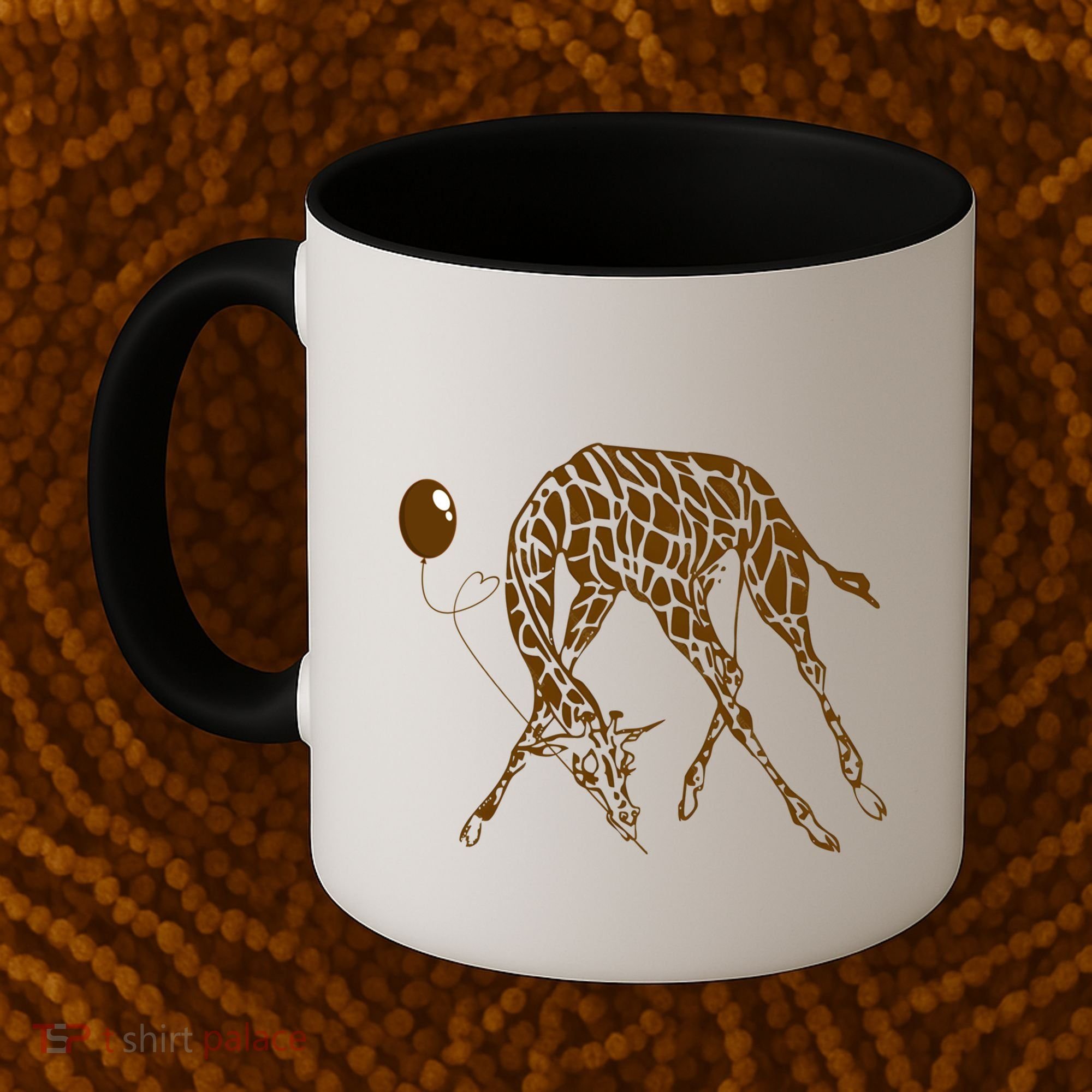 Love Giraffe Wildlife Balloon Wild Animal Gift Coffee Mug