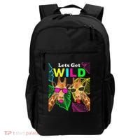 LetS Get Wild Zoo Animals Safari Party Giraffe With Glasses Backpack thumb 0
