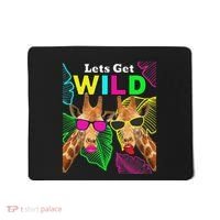 LetS Get Wild Zoo Animals Safari Party Giraffe With Glasses Mousepad thumb 0