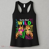 LetS Get Wild Zoo Animals Safari Party Giraffe With Glasses Women's Tank Top thumb 3
