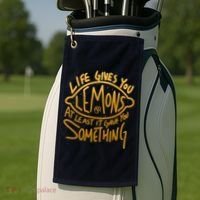 Live Gives You Lemon Air At Least It Gave You Something Golf Towel thumb 2