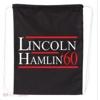 Lincoln Hamlin 60 Campaign Republican Democrat Drawstring Bag thumb 0