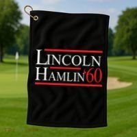 Lincoln Hamlin 60 Campaign Republican Democrat Golf Towel thumb 1