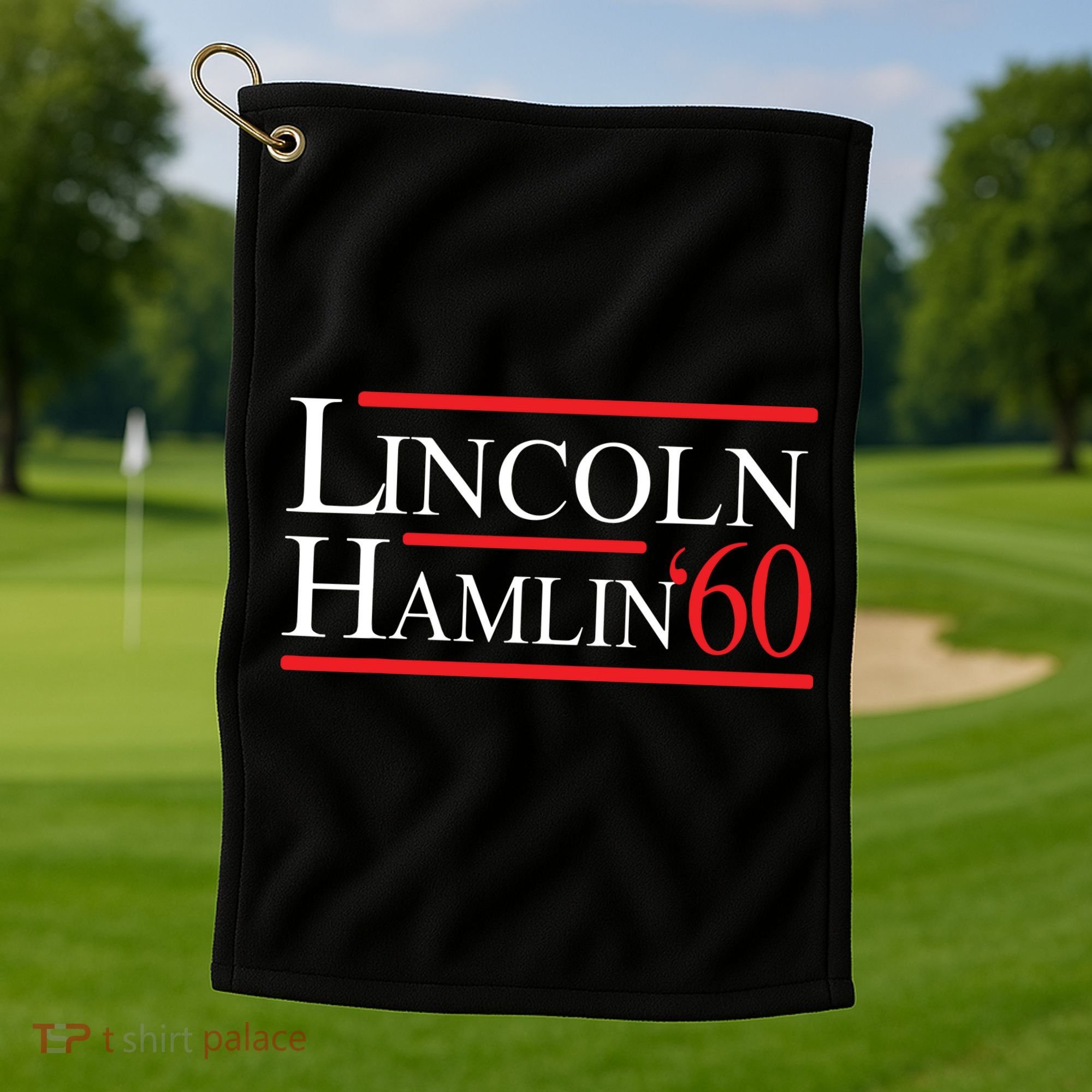 Lincoln Hamlin 60 Campaign Republican Democrat Golf Towel