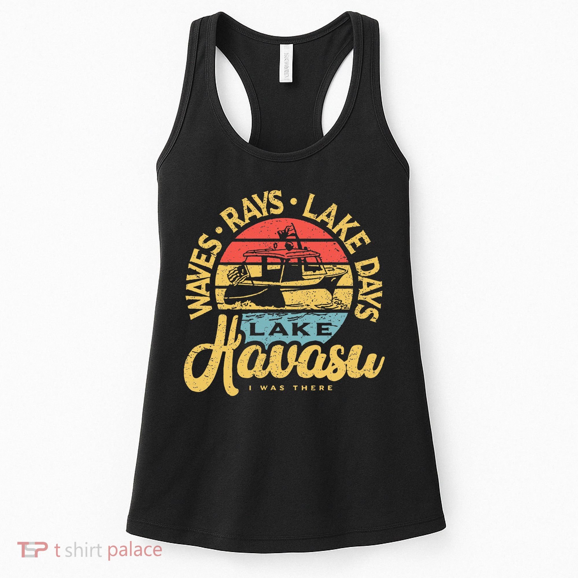 Lake Havasu Arizona Boat Sandbar Party Summer Vacation Women's Tank Top