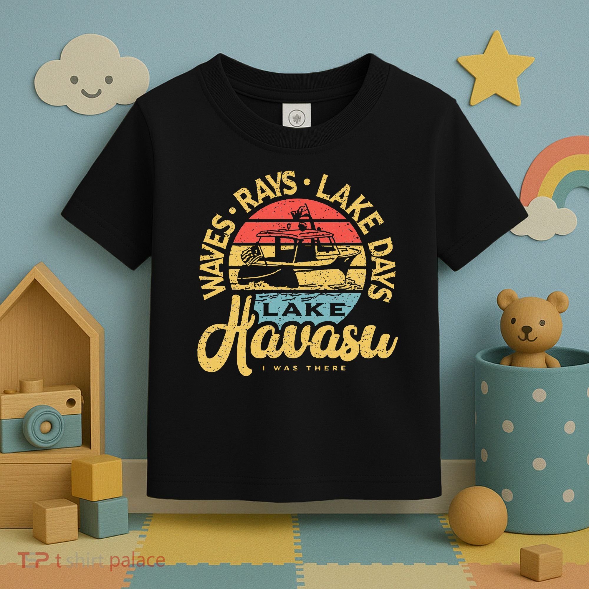 Lake Havasu Arizona Boat Sandbar Party Summer Vacation Toddler T-Shirt