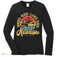 Lake Havasu Arizona Boat Sandbar Party Summer Vacation Women's Long Sleeve Shirt thumb 0