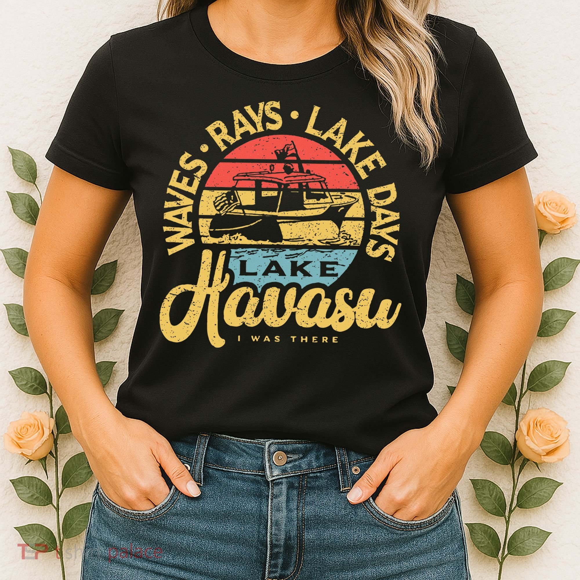 Lake Havasu Arizona Boat Sandbar Party Summer Vacation Women's T-Shirt