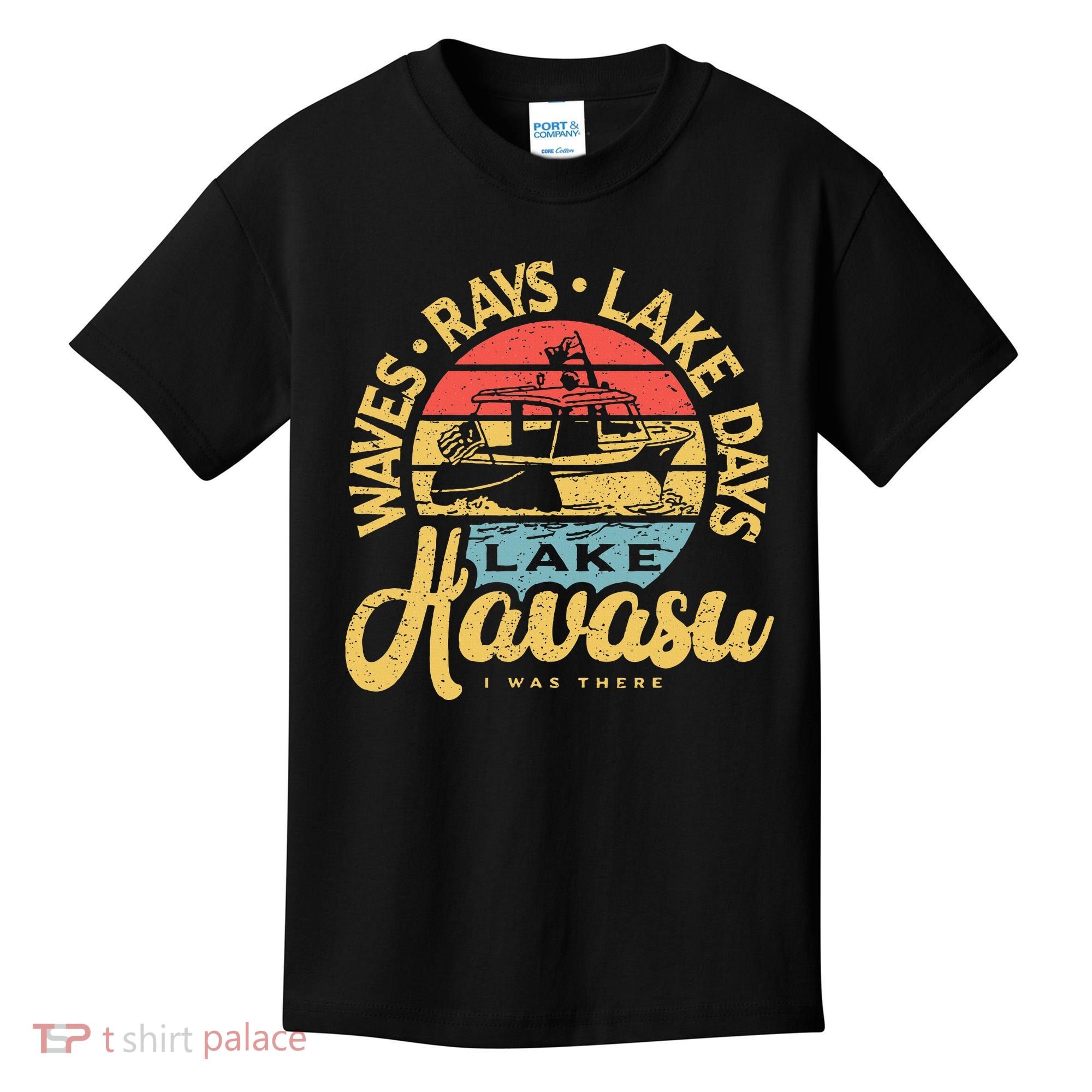 Lake Havasu Arizona Boat Sandbar Party Summer Vacation Kids T-Shirt