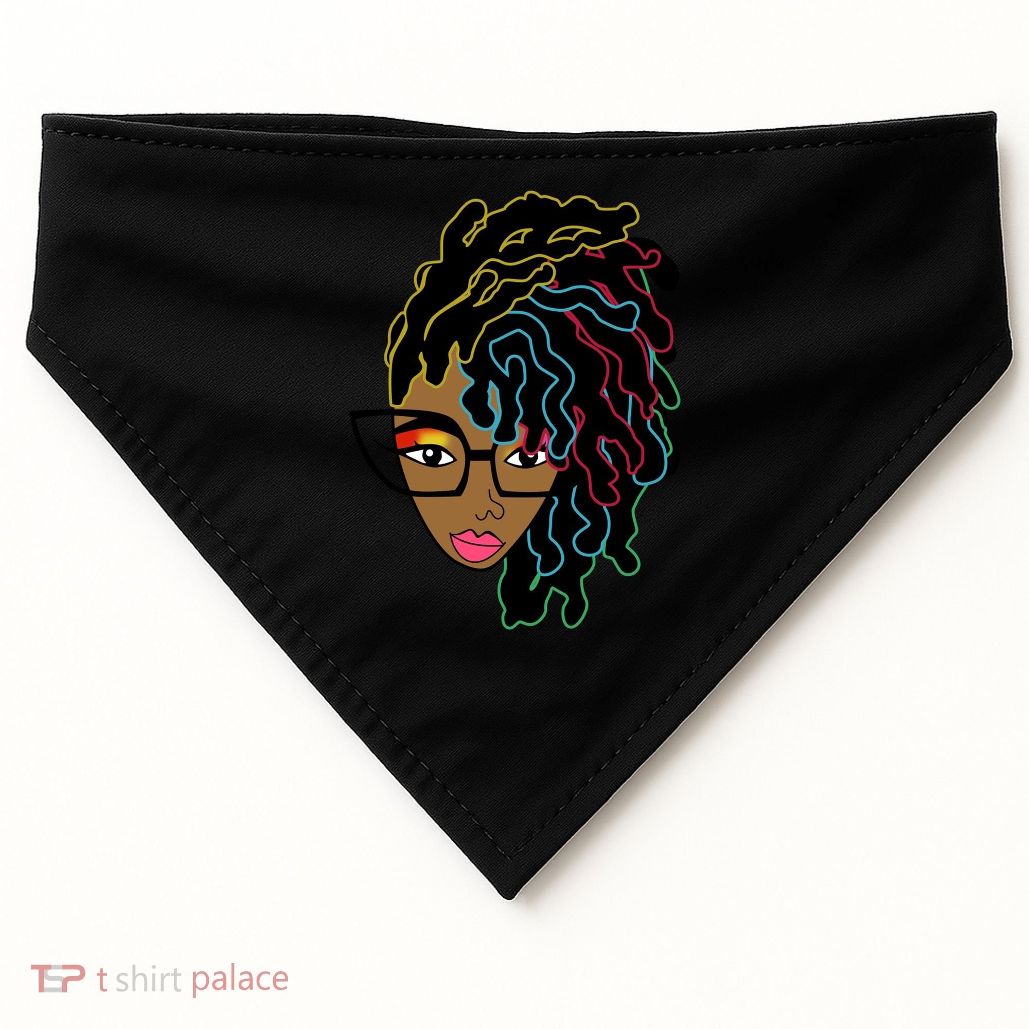Locd Hair African American Black Pride Gift USA-Made Doggie Bandana