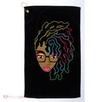 Locd Hair African American Black Pride Gift Golf Towel thumb 0