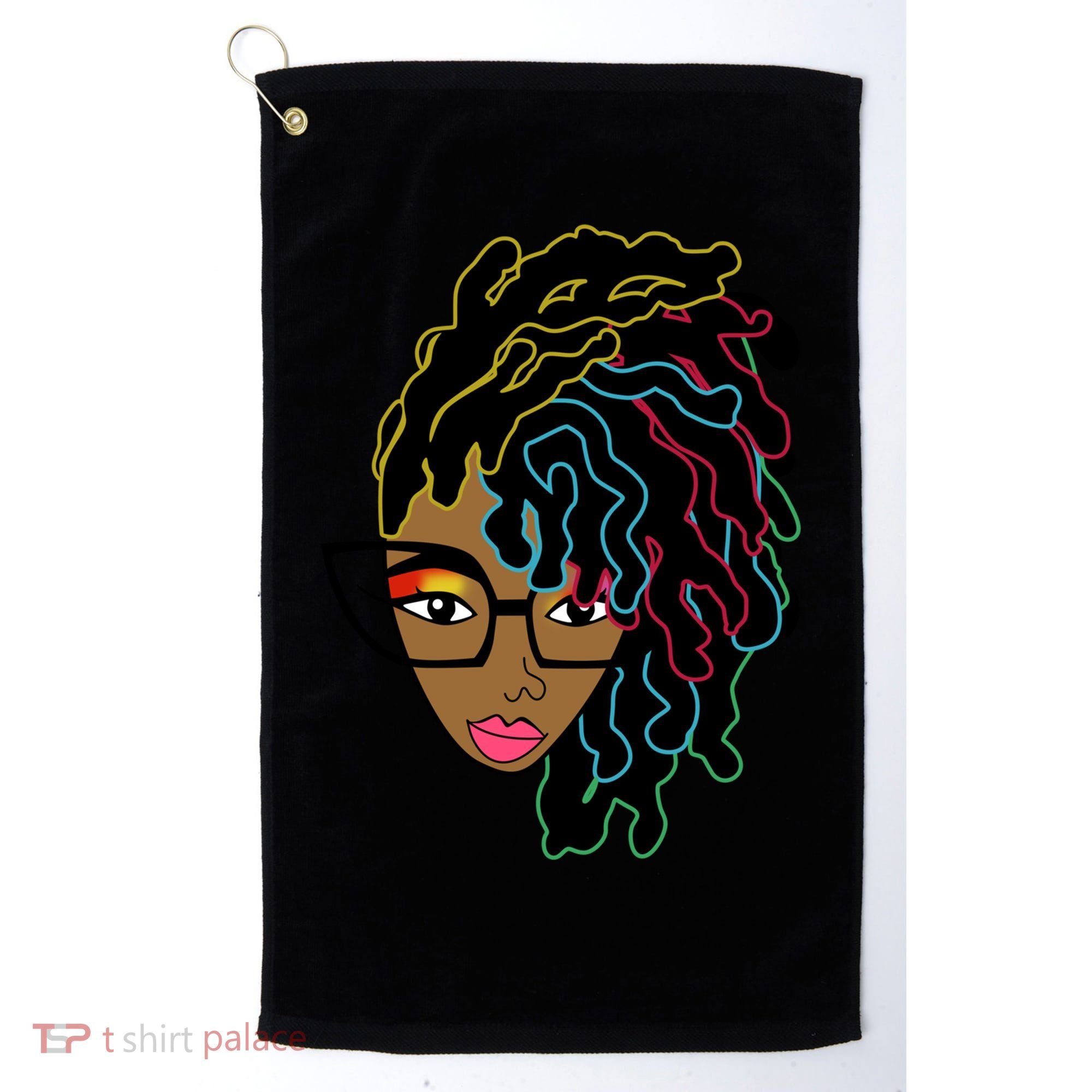 Locd Hair African American Black Pride Gift Golf Towel