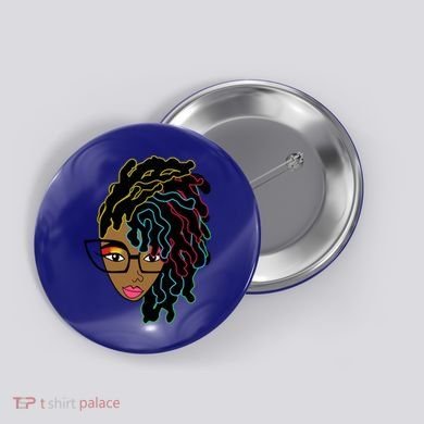 Locd Hair African American Black Pride Gift Button