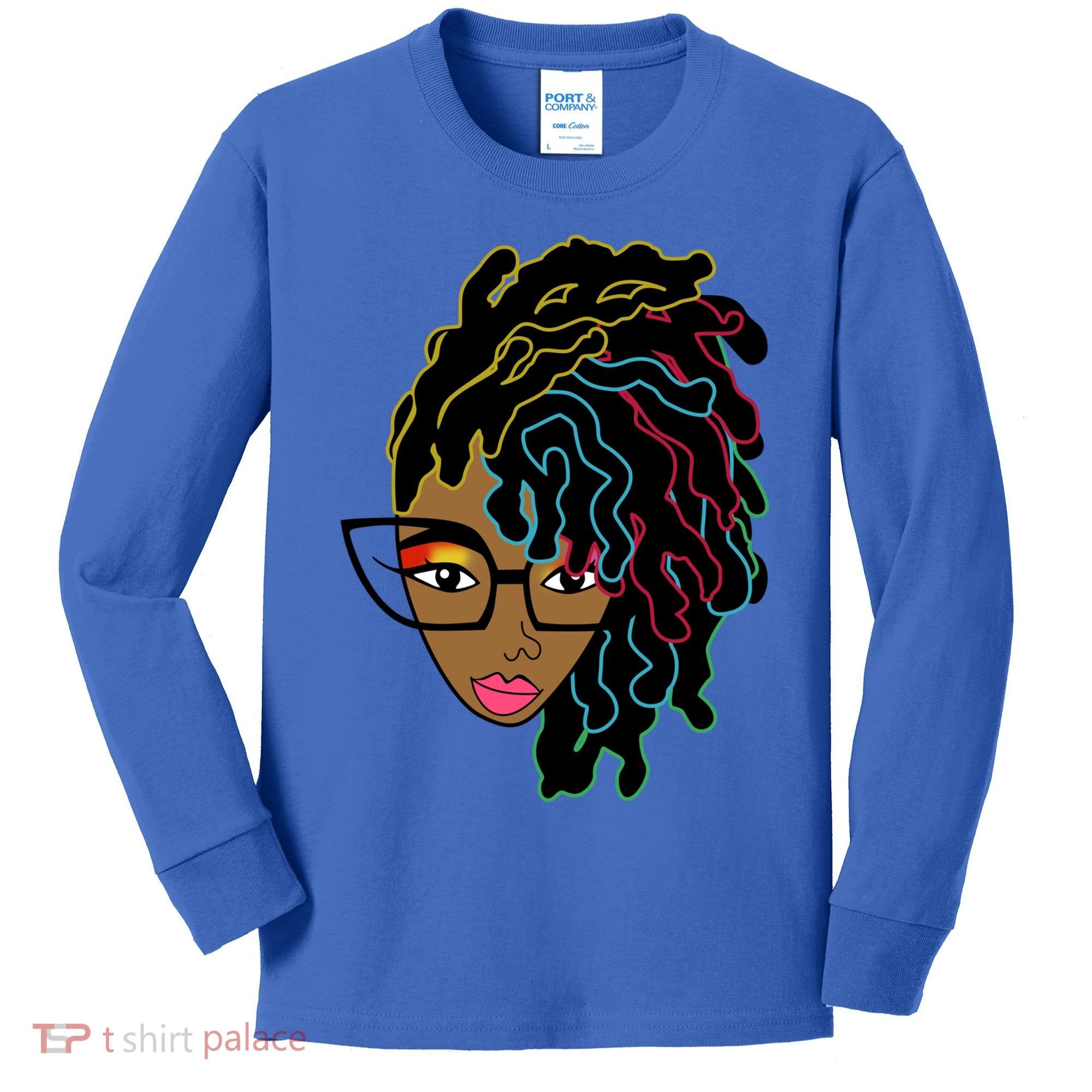 Locd Hair African American Black Pride Gift Kids Long Sleeve Shirt