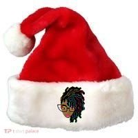 Locd Hair African American Black Pride Gift Santa Hat thumb 0