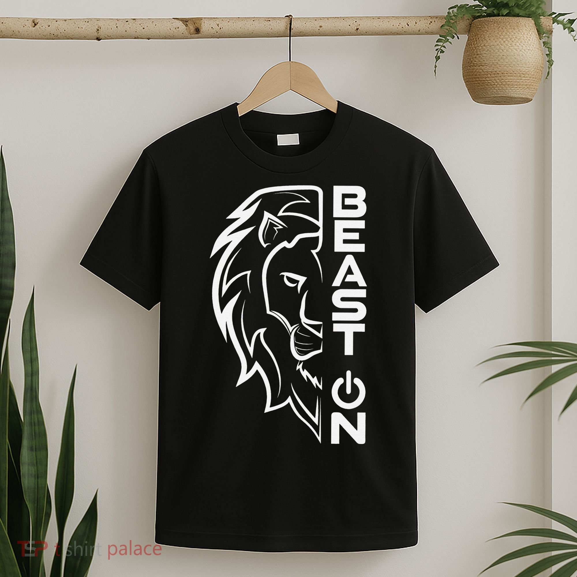 Lion Head Beast On Gym Workout Bodybuilding Fitness Training  T-Shirt