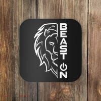 Lion Head Beast On Gym Workout Bodybuilding Fitness Training  Coaster thumb 0