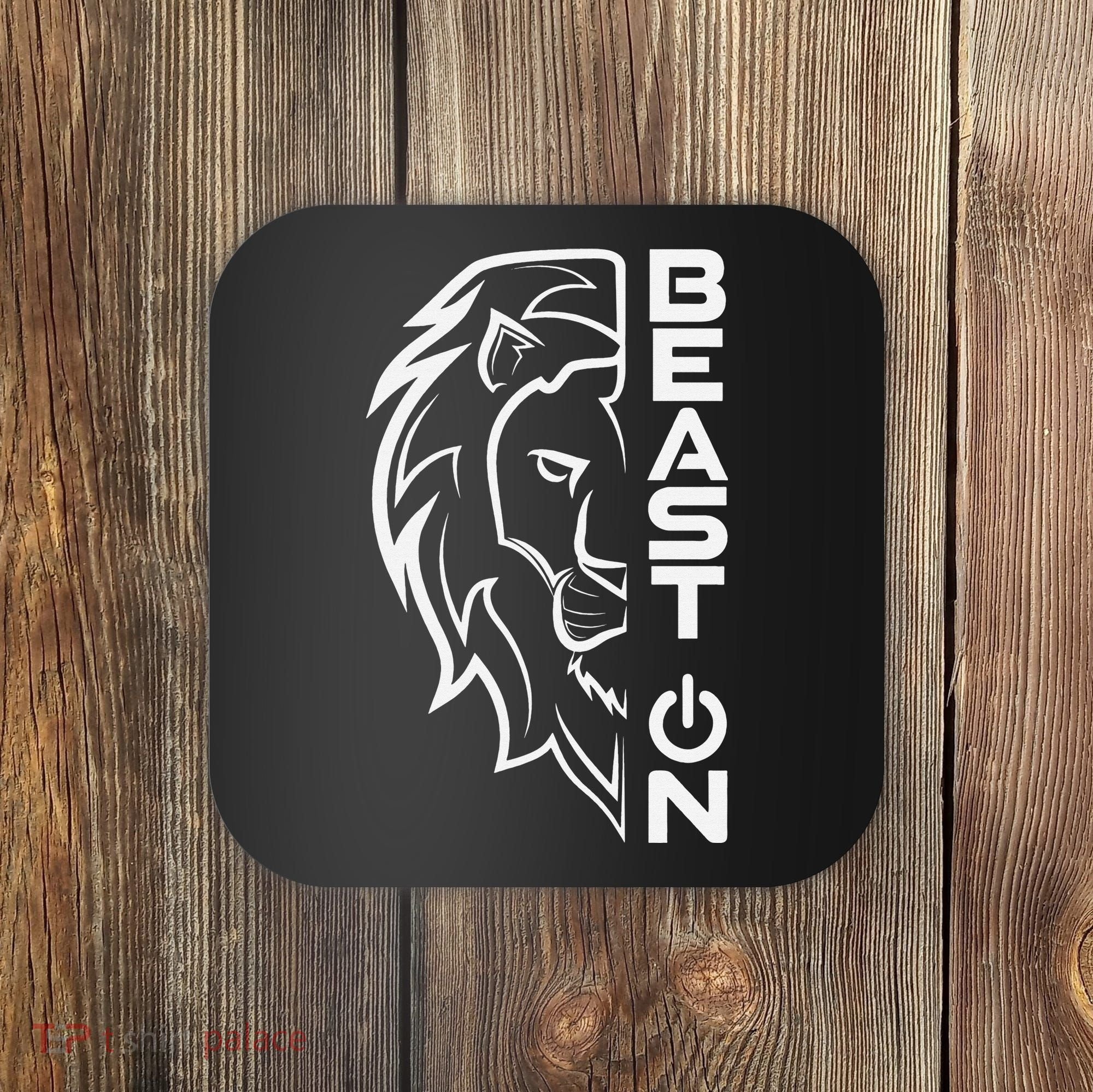 Lion Head Beast On Gym Workout Bodybuilding Fitness Training  Coaster
