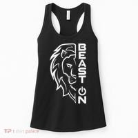 Lion Head Beast On Gym Workout Bodybuilding Fitness Training  Women's Tank Top thumb 0