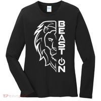 Lion Head Beast On Gym Workout Bodybuilding Fitness Training  Women's Long Sleeve Shirt thumb 0