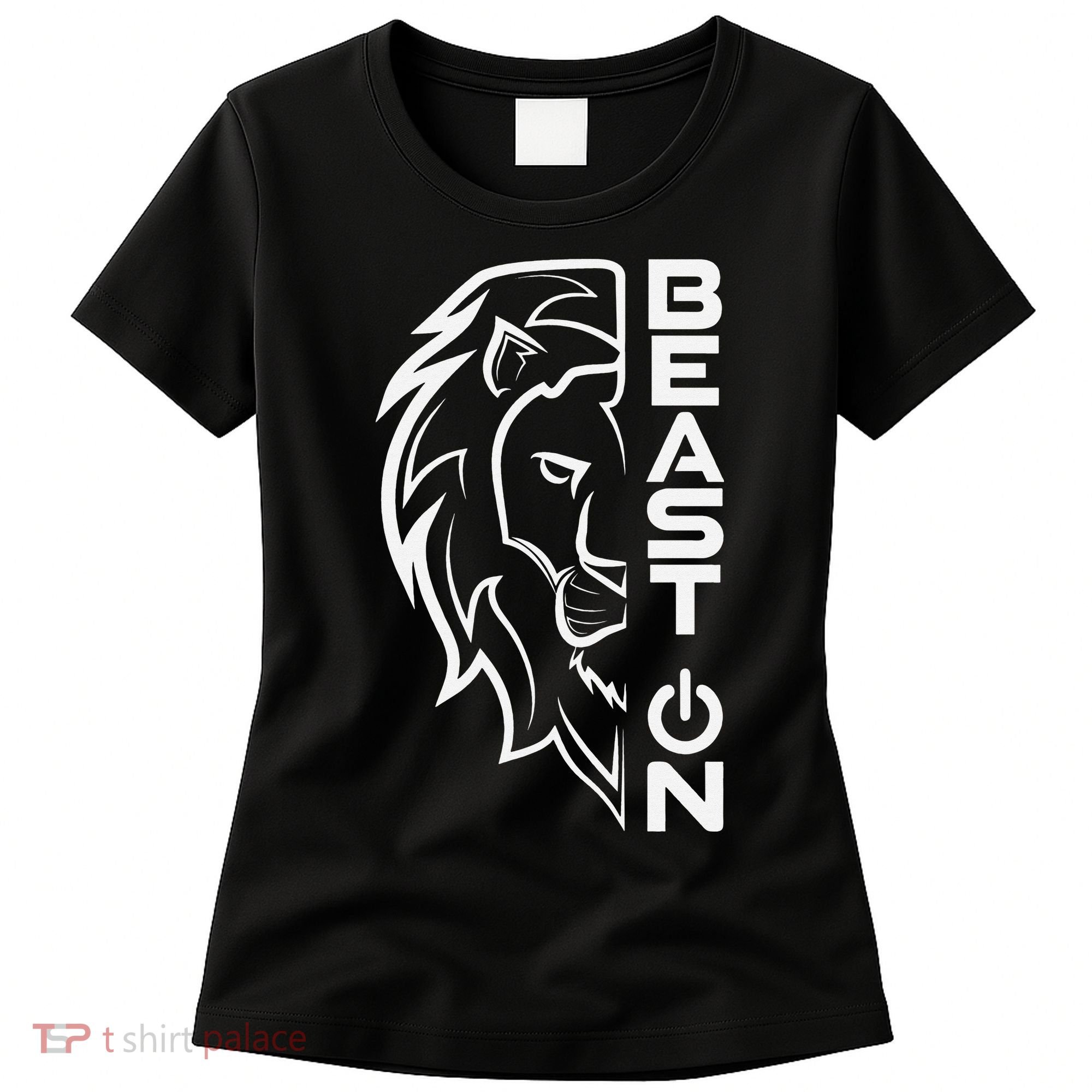 Lion Head Beast On Gym Workout Bodybuilding Fitness Training  Women's T-Shirt
