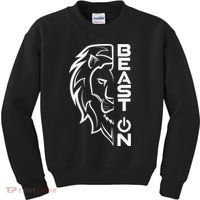 Lion Head Beast On Gym Workout Bodybuilding Fitness Training  Kids Sweatshirt thumb 0